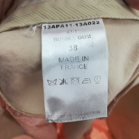 Chloe Floral Embossed Pink Tapestry Ankle Pants Size 38 US M Bubblegum Cropped - Picture 12 of 12